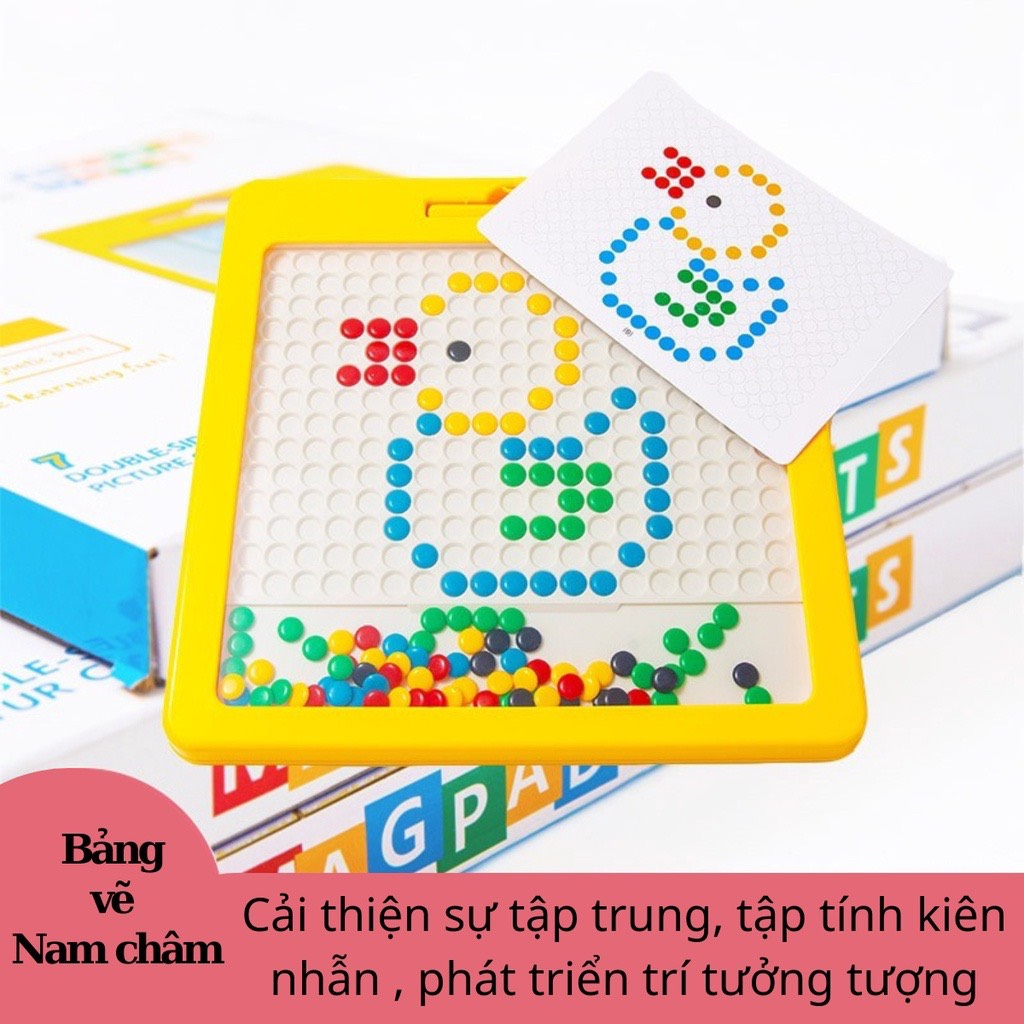 ￼[Loại bảng to - hút mạnh] Bảng vẽ nam châm từ tính có kèm bút, đồ chơi giáo dục sớm cho bé