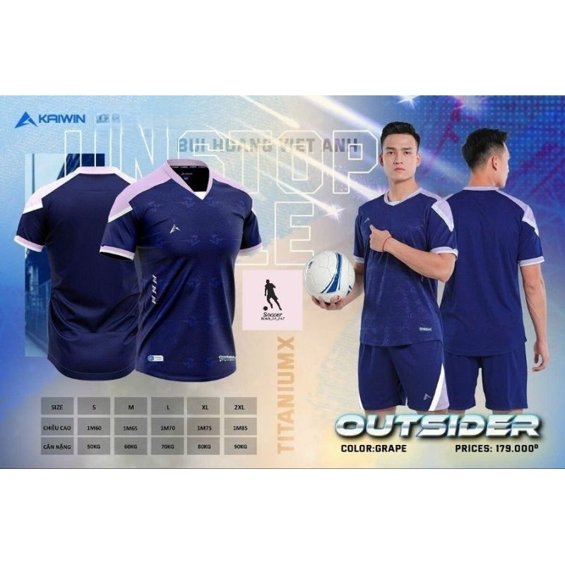 BỘ QUẦN ÁO BÓNG ĐÁ KAIWIN OUTSIDER