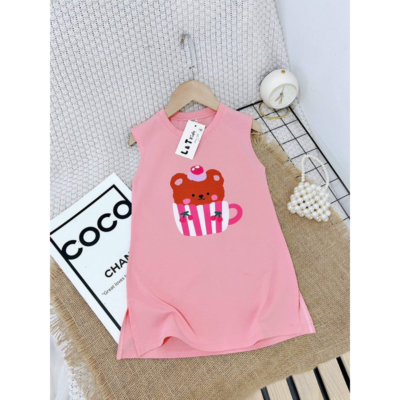 Váy xuông cotton phong cách hàn quốc cho bé gái