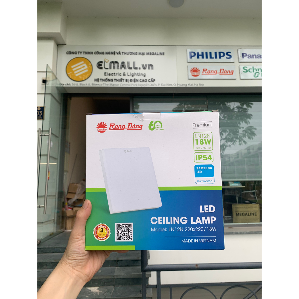 Đèn led ốp trần vuông Rạng Đông LN12N 12W 18W 24W
