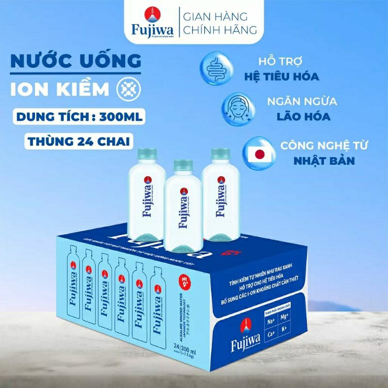 Nước uống ion kiềm Fujiwa 300ml – Thùng 24 chai