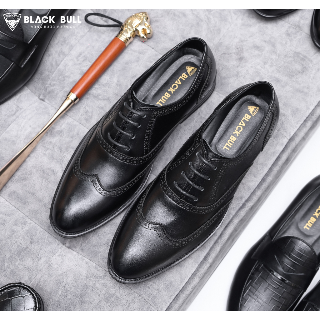 Giày Công sở da bò Cao cấp BLACK BULL BB-17 Đen