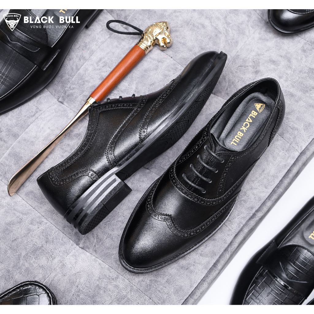 Giày Công sở da bò Cao cấp BLACK BULL BB-17 Đen