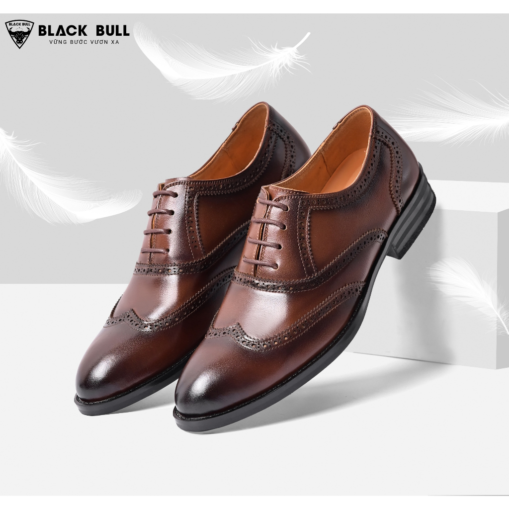 Giày Công sở da bò Cao cấp BLACK BULL BB-17 Nâu