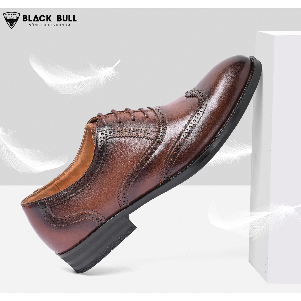Giày Công sở da bò Cao cấp BLACK BULL BB-17 Nâu
