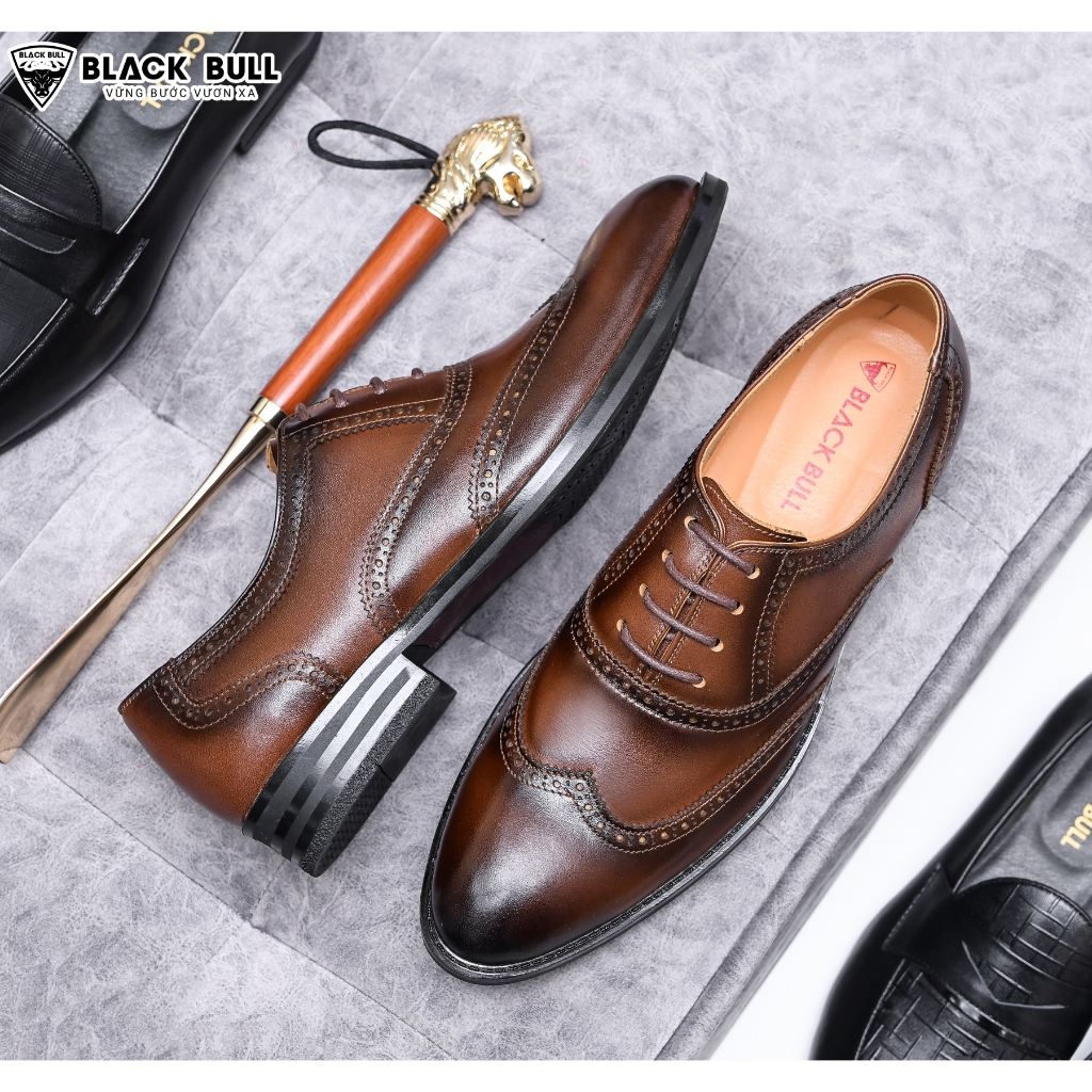 Giày Công sở da bò Cao cấp BLACK BULL BB-17 Nâu