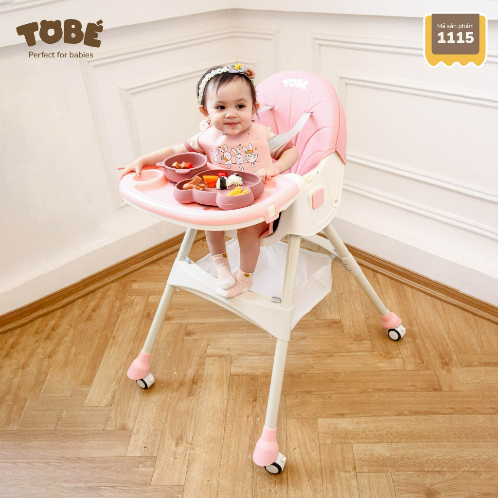 Ghế ăn dặm ricard pro 2.0 thế hệ mới có 3 chế độ ngả lưng gấp gọn lunakidsbaby