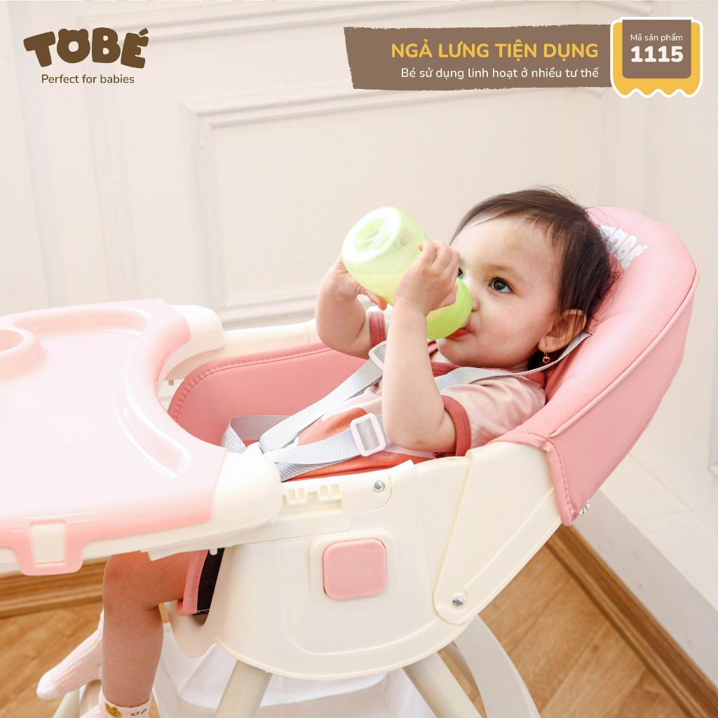 Ghế ăn dặm ricard pro 2.0 thế hệ mới có 3 chế độ ngả lưng gấp gọn lunakidsbaby