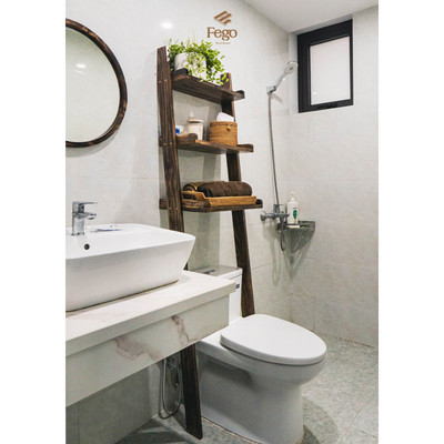 Kệ Gỗ Phòng Tắm 3 Tầng FEGO Đa Năng- Kệ Thang Trưng Bày Phòng Khách, Kệ Để Sách Gọn Gàng