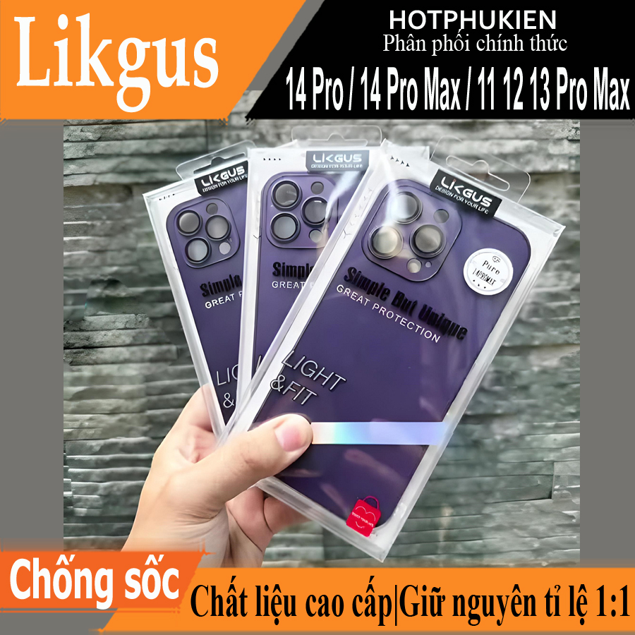 Ốp lưng độ lên áo cho iPhone 11 12 13 Pro Max / 14 Pro / 14 Pro Max thành 14 Pro Max hiệu Likgus - H