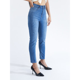 Quần nữ dài jeans 2 da WJB0304 (Baggy)
