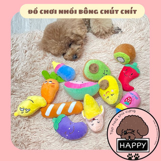 HỎA TỐC | Đồ chơi nhồi bông chút chít cho chó mèo Gấu bông bípbíp thú cưng cà rốt ớt chuối bơ bình sữa dưa hấu kiwi xoài