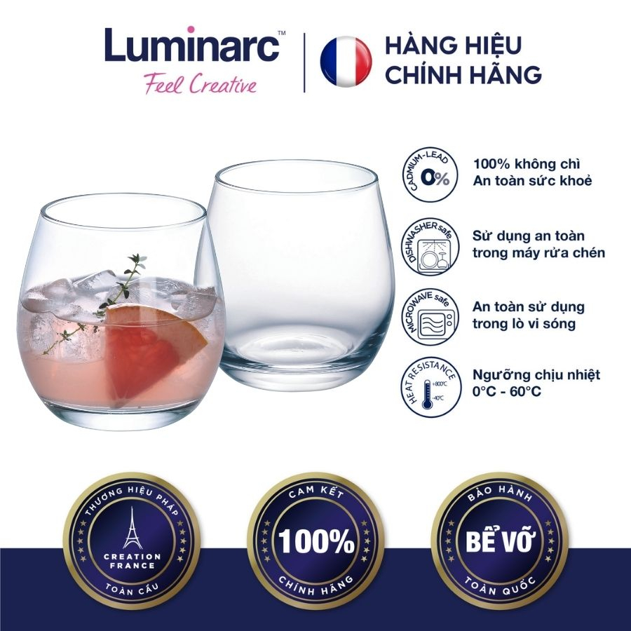 Bộ 6 Ly Thấp Thuỷ Tinh Luminarc Maine 320ml - LUMAV2619