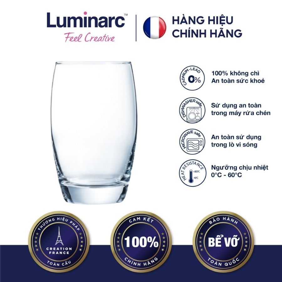 Bộ 2 Ly Cao Thuỷ Tinh Luminarc Salto 350ml- LUSAG2560 - 2