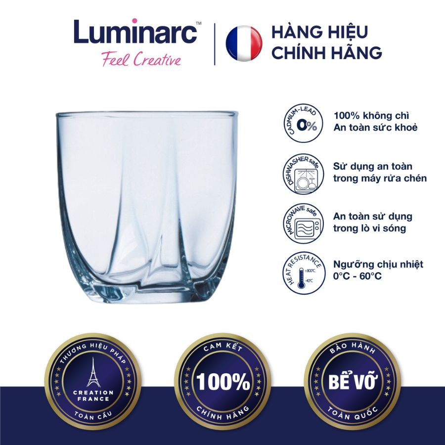 Bộ 6 Ly Thấp Thuỷ Tinh Luminarc Eiffel 300ml- LUEIQ0169