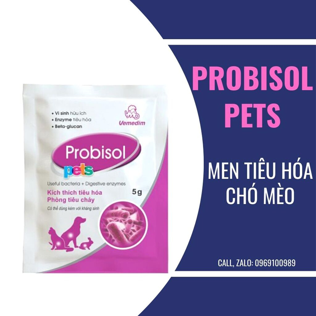 Men Tiêu Hóa Cho Chó Mèo Hấp Thụ Thức Ăn Tốt Hơn Probisol - Vitamin Tổng Hợp Dành Cho Thú Cưng