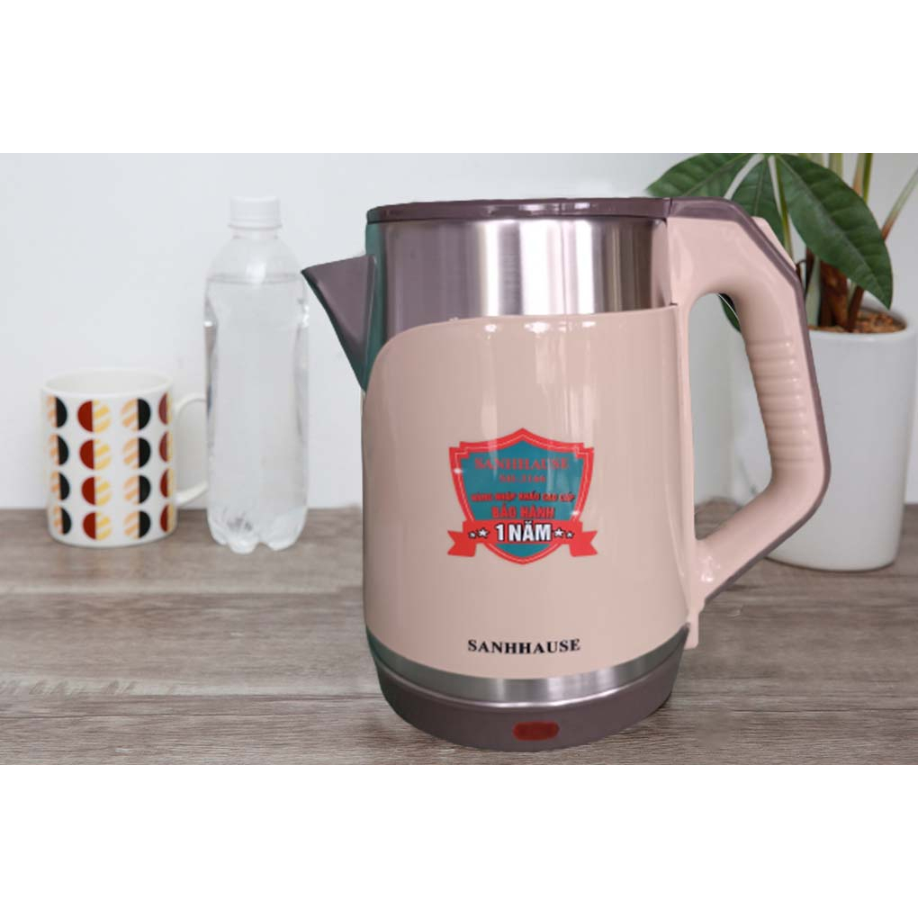Bình đun siêu tốc SANHHAUSE 2.5lít SH-3166   BẢO HÀNH CHÍNH HÃNG 12 THÁNG