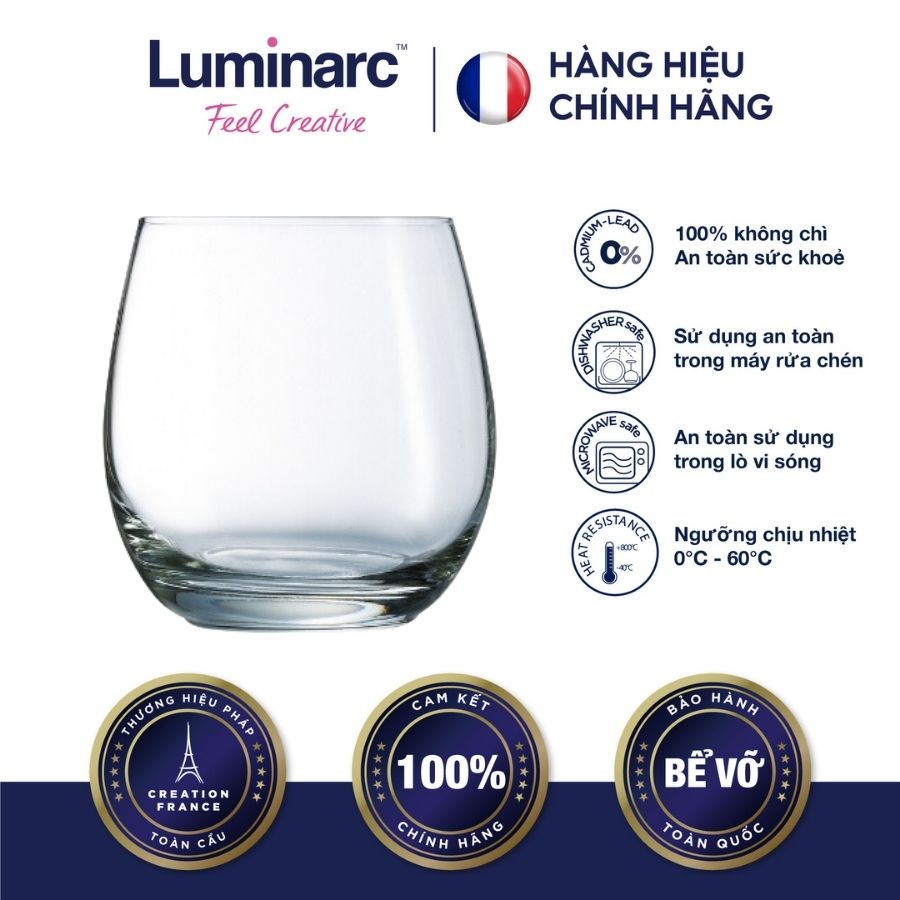 Bộ 6 Ly Thấp Thuỷ Tinh Luminarc Mineral 320ml- LUMIH5693 - hộp Arcoroc