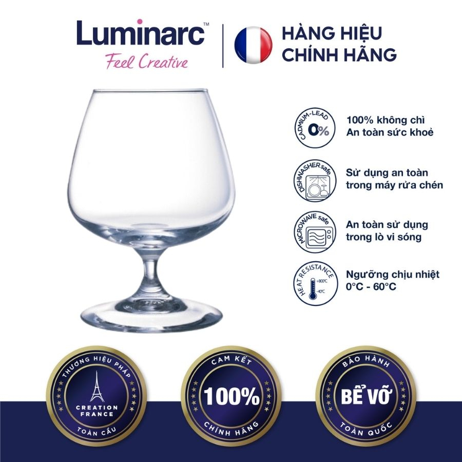 Bộ 6 Ly Rượu Thuỷ Tinh Luminarc Cognac 130-250 ml- LUCOG2630 & LUCOG2629