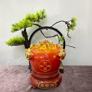 Bát tụ bảo phong thuỷ 20cm - tụ bảo bồn tài lộc - chậu tài lộc chiêu tài cao cấp
