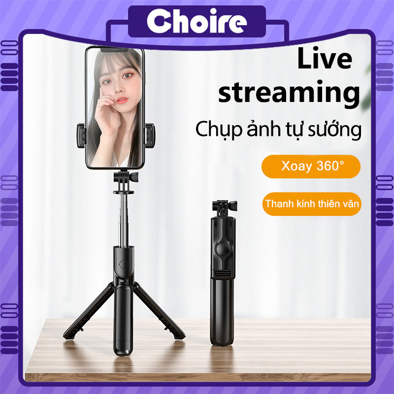 xoay 360° Gậy chụp ảnh tự sướng có chân đa năng không dây kết nối bluetooth 3 trong 1 cho điện thoại-CH