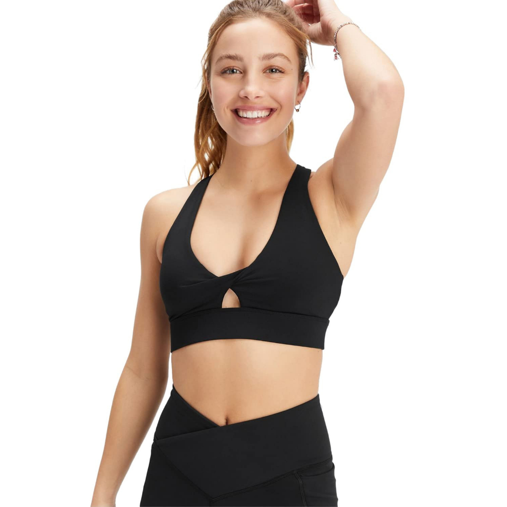 Áo tập thể thao nữ xoắn ngực chéo sau F4bletic xuất khẩu