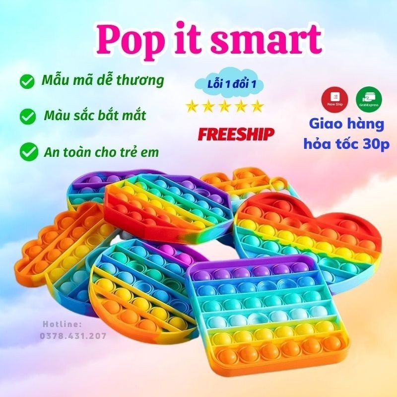 Đồ Chơi Pop It Đồ Chơi Bóp Bong Bóng Cho Người Lớn Trẻ Em Gia Dụng Hoàng Anh