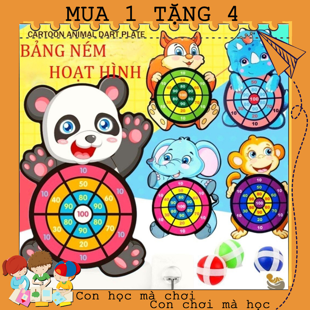 ĐỒ CHƠI BẢNG PHI TIÊU NÉM BÓNG DÍNH CHO BÉ