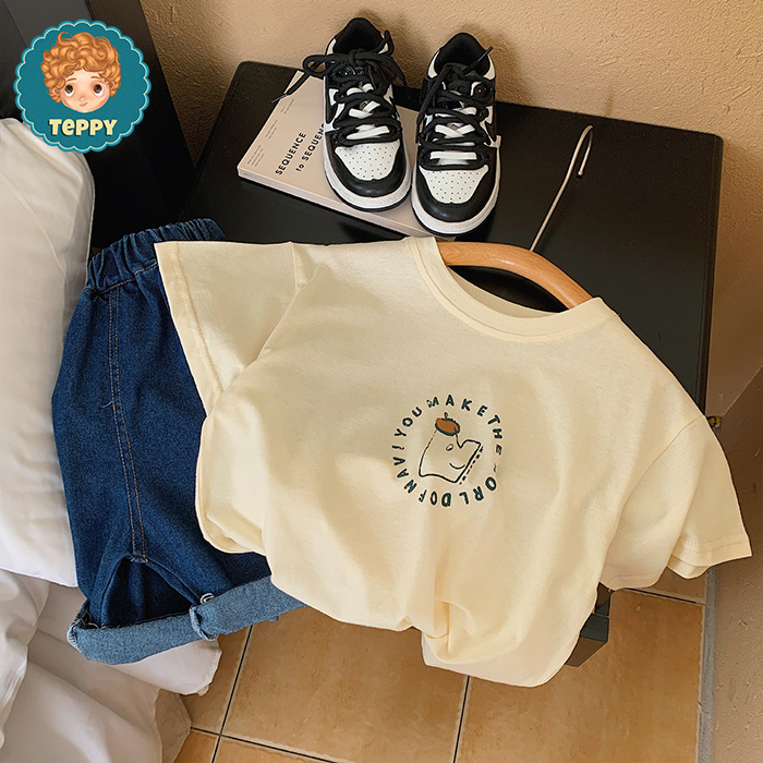 Áo thun tay ngắn form rộng cho bé