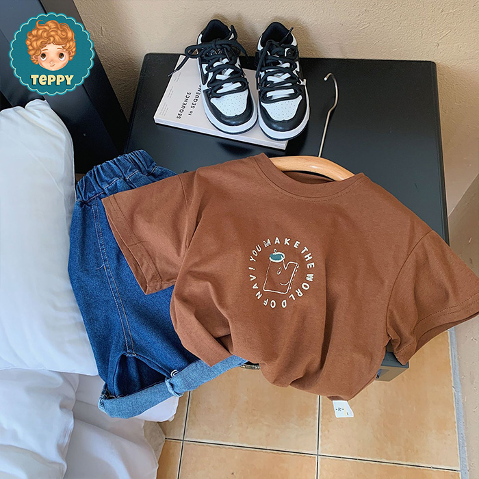 Áo thun tay ngắn form rộng cho bé