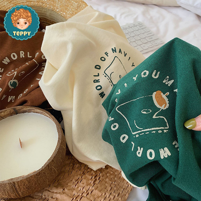 Áo thun tay ngắn form rộng cho bé