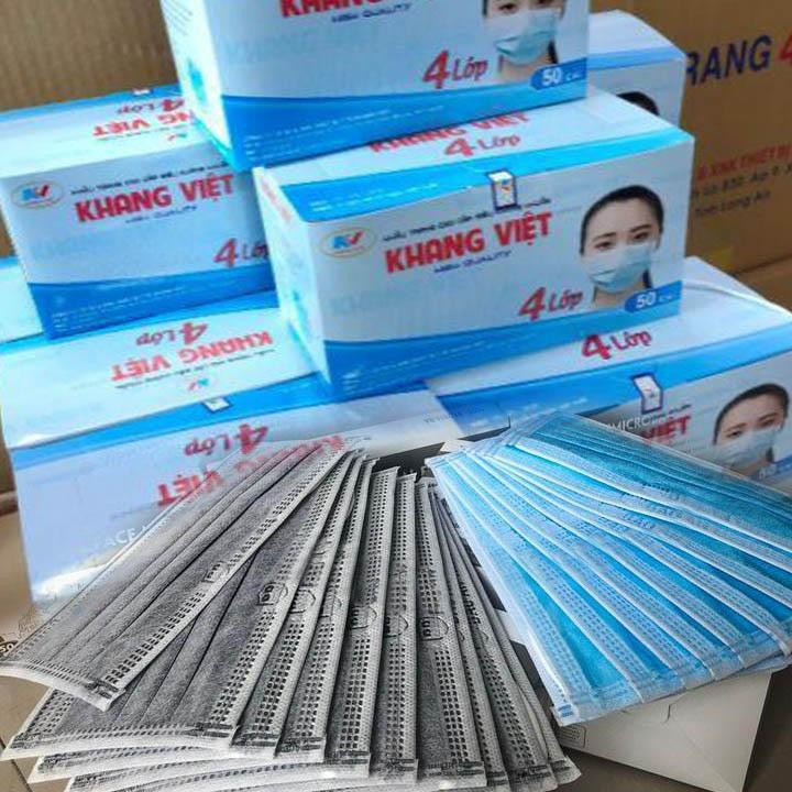 Hộp 50 Cái Khẩu Trang Y Tế 4 Lớp Chống Bụi, Bảo Vệ Bạn Và Gia Đình