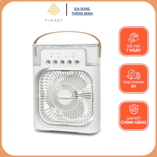 Quạt phun sương điều hòa hơi nước mini để bàn 3 chế độ tích hợp đèn led, quạt phun sương mini tiện lợi
