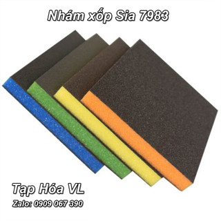 Nhám xốp chà nhám, chùi nồi, rửa chén 2 mặt Sia 7983 #Fine #Medium #Superfine #Ultrafine