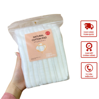 Bông tẩy trang 3 lớp Natural Cotton pads 222 miếng