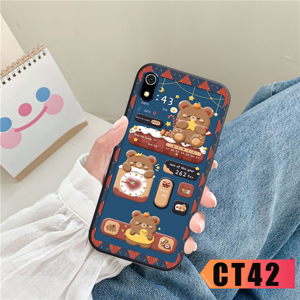 Ốp lưng điện thoại Redmi 9A - Redmi 7 - Redmi 7A - in hình bear nâu