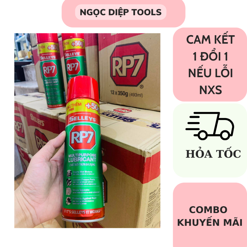 Chai Xịt Chống Rỉ Sét Và Bôi Trơn Selleys Rp7 350G - 493ML