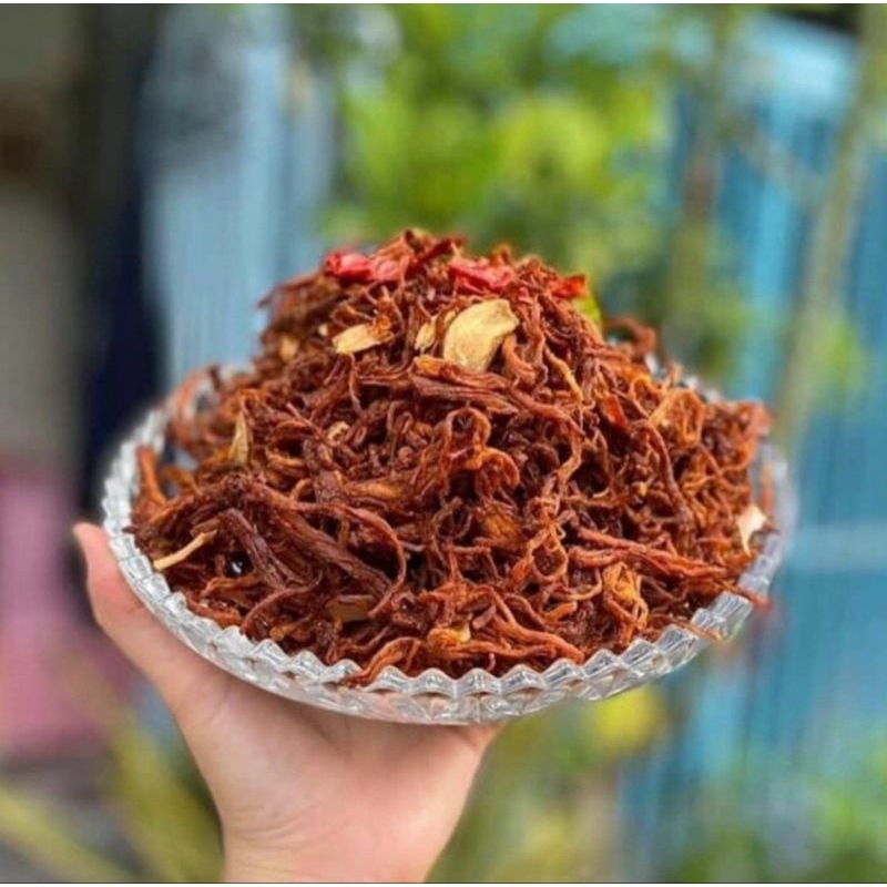 Khô gà cháy tỏi nhà làm ngon cực phẩm 500g - 129k