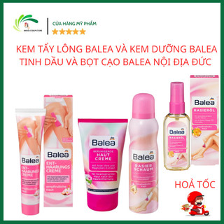 Combo bộ Kem ức chế lông mọc chậm dưỡng da sau wax lông,Bọt cạo lông Balea Đức