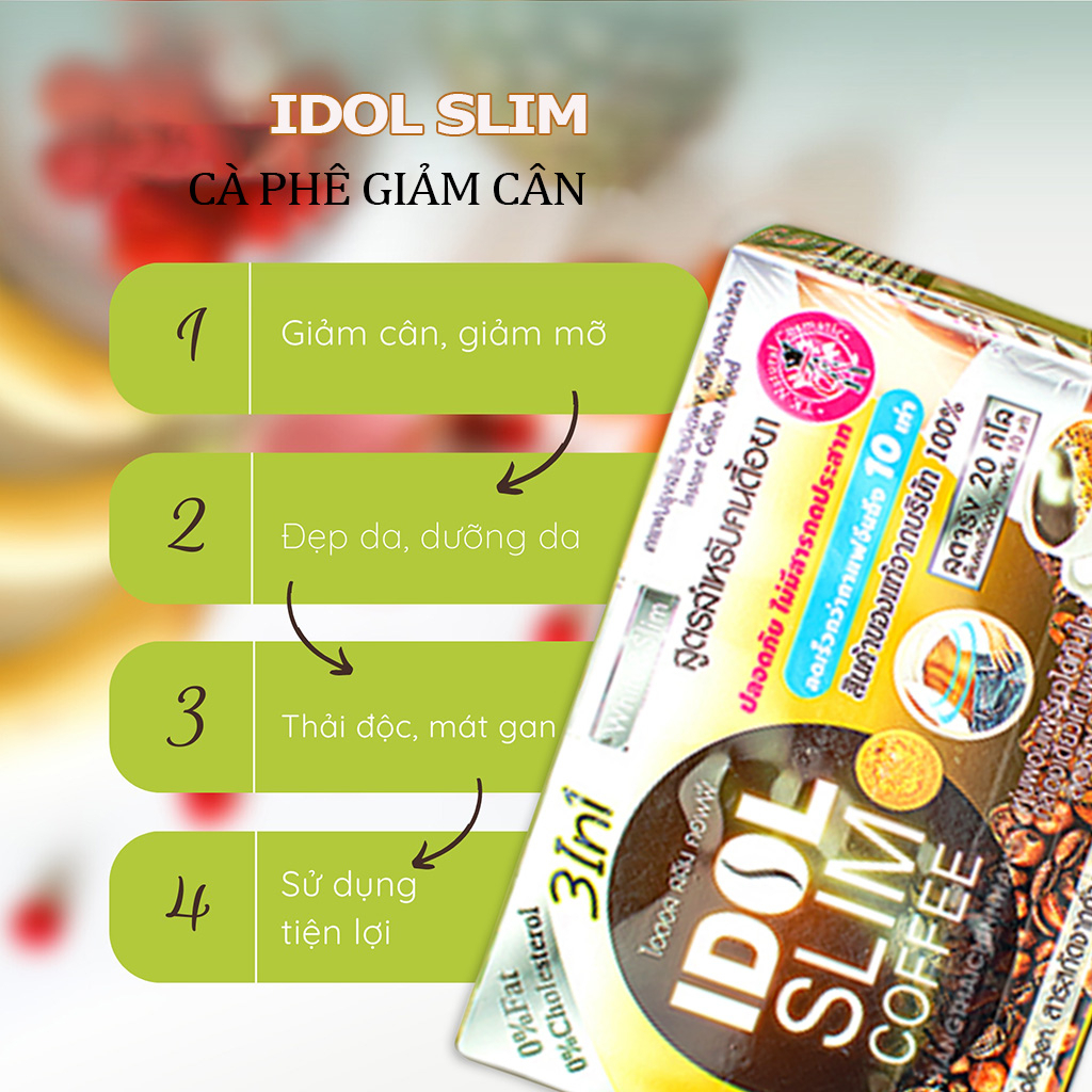 Cà Phê Giảm Cân Idol Slim Coffee Cafe Giảm Cân Cấp Tốc Thái Lan