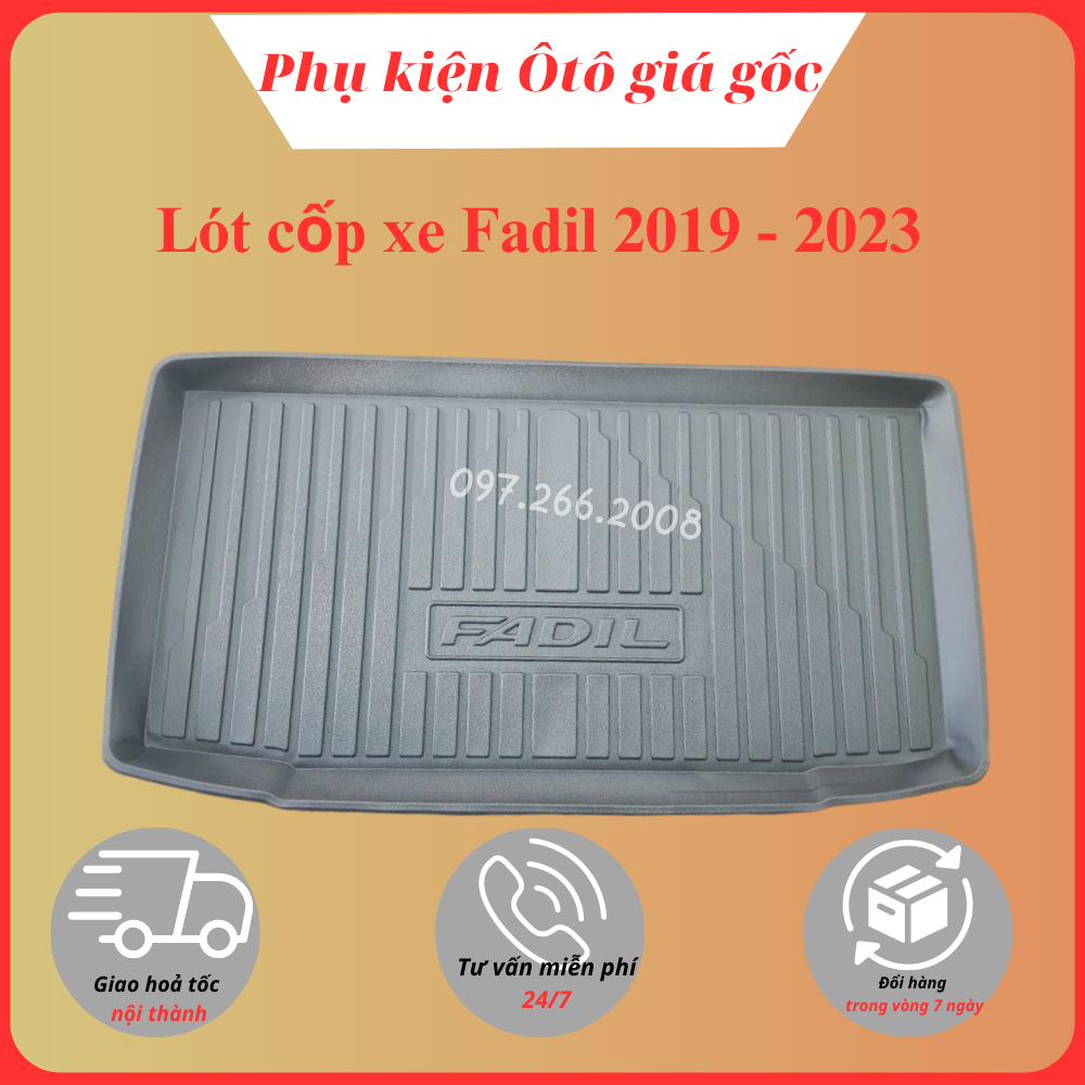 Lót cốp xe Vinfast Fadil 2019 - 2023 nhựa deo cao cấp, dễ dàng lau rửa