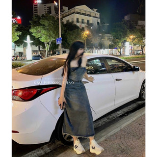 ĐẦM MIDI JEANS ỐNG CÚP