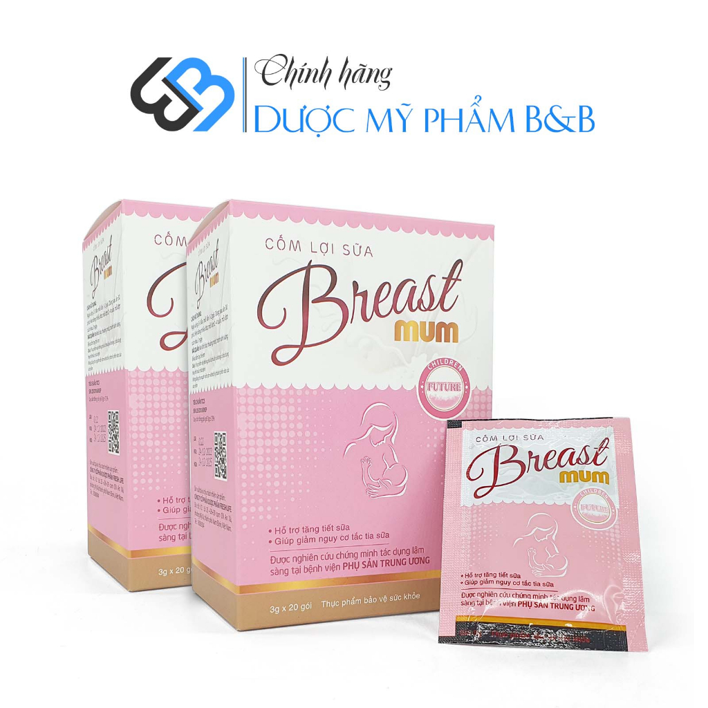 [COMBO 2 HỘP] Cốm lợi sữa Breast mum - Tăng cường số lượng và chất lượng sữa mẹ sau 3-5 ngày dùng