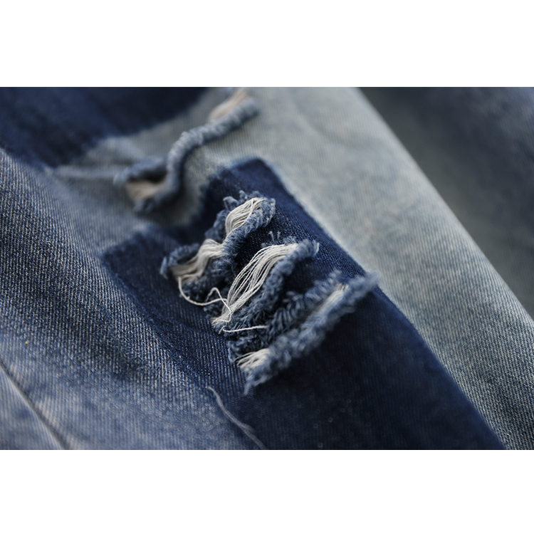 Quần baggy KAMAKA lửng denim lưng thun phai màu ô vuông - NU8752