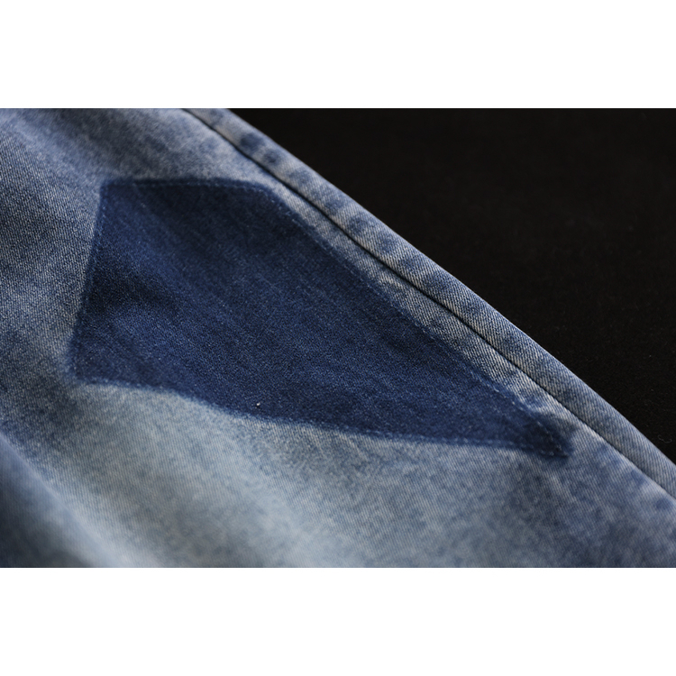 Quần baggy KAMAKA lửng denim lưng thun phai màu ô vuông - NU8752