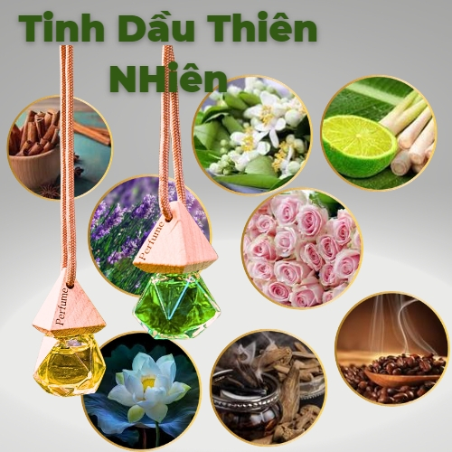 Tinh Dầu Treo Xe Ô Tô,Tinh dầu thơm , Tinh Dầu Treo Phòng ,Tinh Dầu Thiên Nhiên Nguyên Chất, Tinh dầu Sả Chanh, Bạc