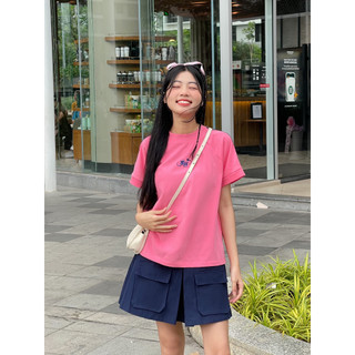 Áo thun baby tee nữ tay ngắn cổ tròn form ngắn phối tay sọc SH Tee – Siblinghouse