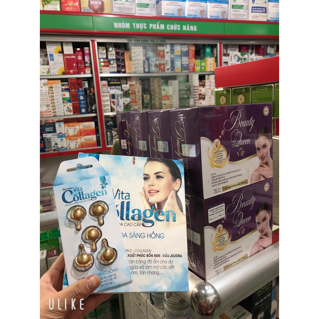 VIÊN DƯỠNG DA SERUM VITA COLAGEN dưỡng ẩm mềm da, giảm nám thâm sạm, vết nhăn, ngăn ngừa lão hoá