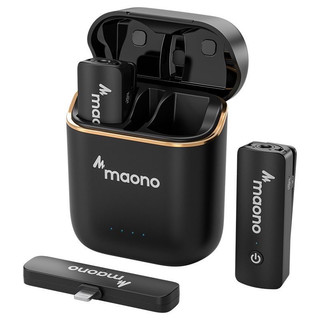 Mic cài áo cho điện thoại iphone MAONO WM600B Micro thu âm không dây quay vlog, livetream, youtube, ticktock