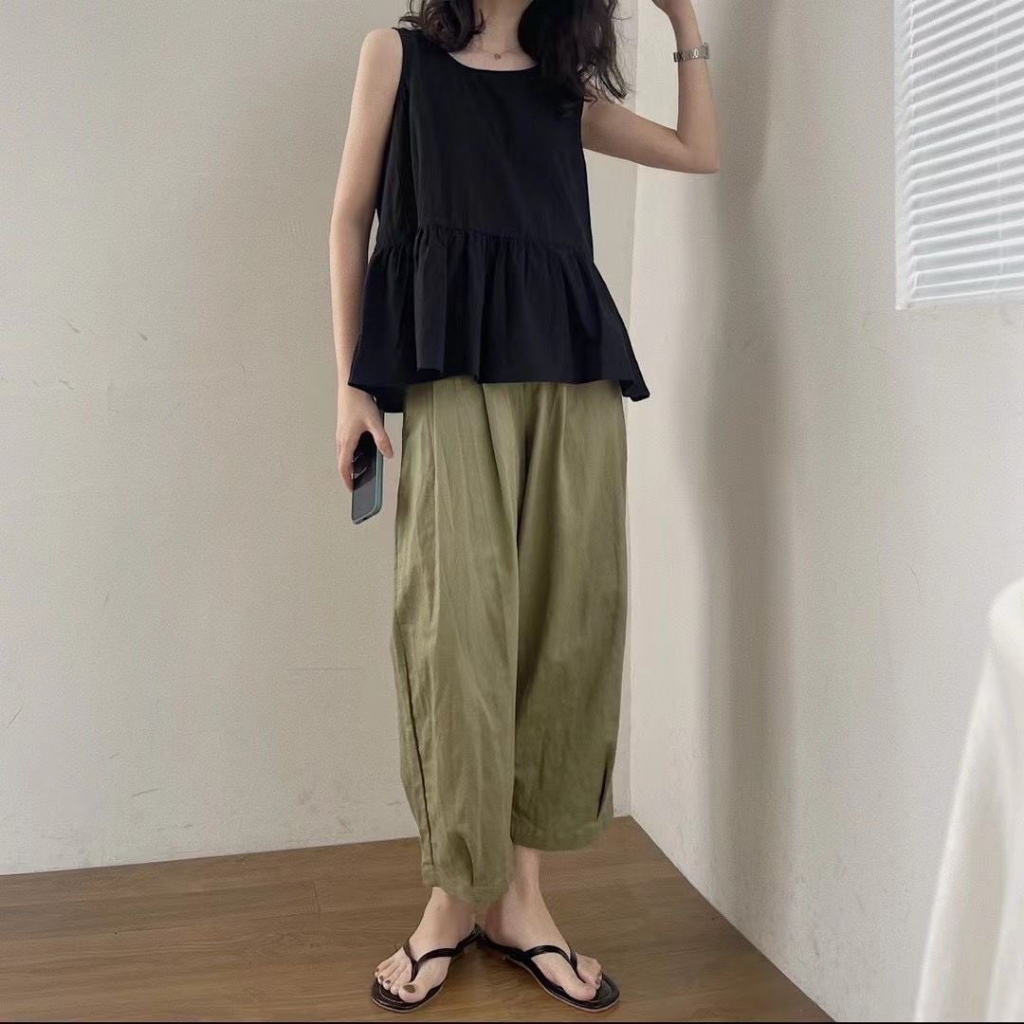 Set đồ bộ nữ đi chơi chất đũi siêu thoáng mát, đồ nữ mùa hè phong cách cá tính